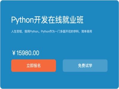 Python开发在线就业班