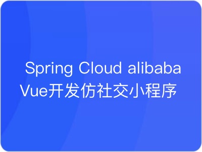 SpringCloudalibaba+Vue开发仿社交小程序|MK|完结|MP4