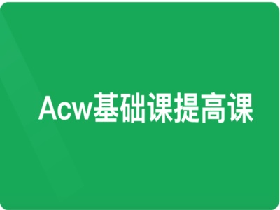 Acw基础课提高课|Acw|完结|MP4